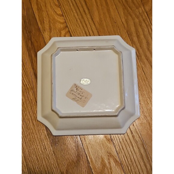 Vintage Andrea By Sadek Japanese Accent Plate Flowers & Peacock Gold Accent 8.25 - Picture 9 of 10